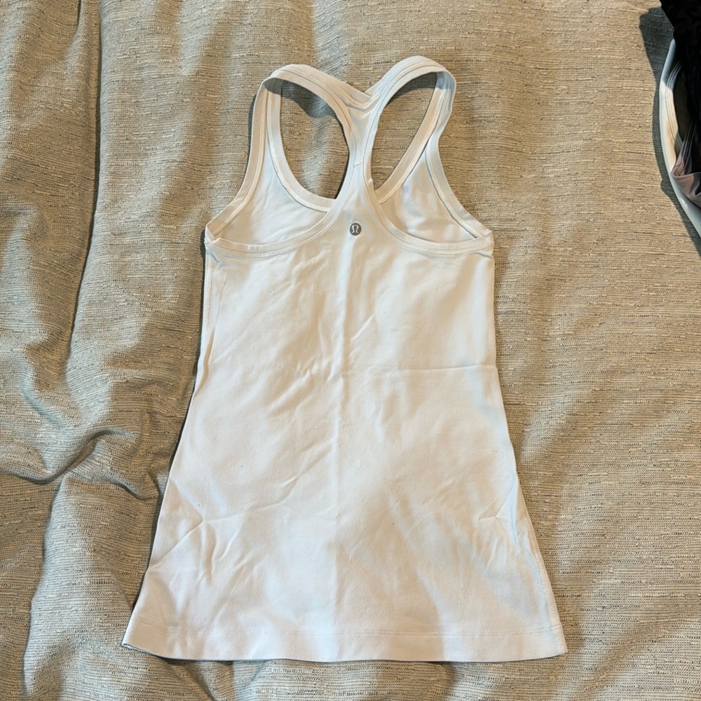 White Lululemon racetrack tank